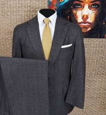 POLO RALPH LAUREN University Club 42 R FALL  WINTER Wool Suit Brown Glen Plaid