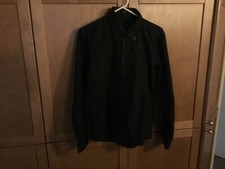 Mens Black Button Down Dress Shirt Small