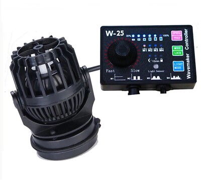New Hsbao W-25 Controllable 24v DC Wave Maker Powerhead Pump 8000L/H (2113GPH)