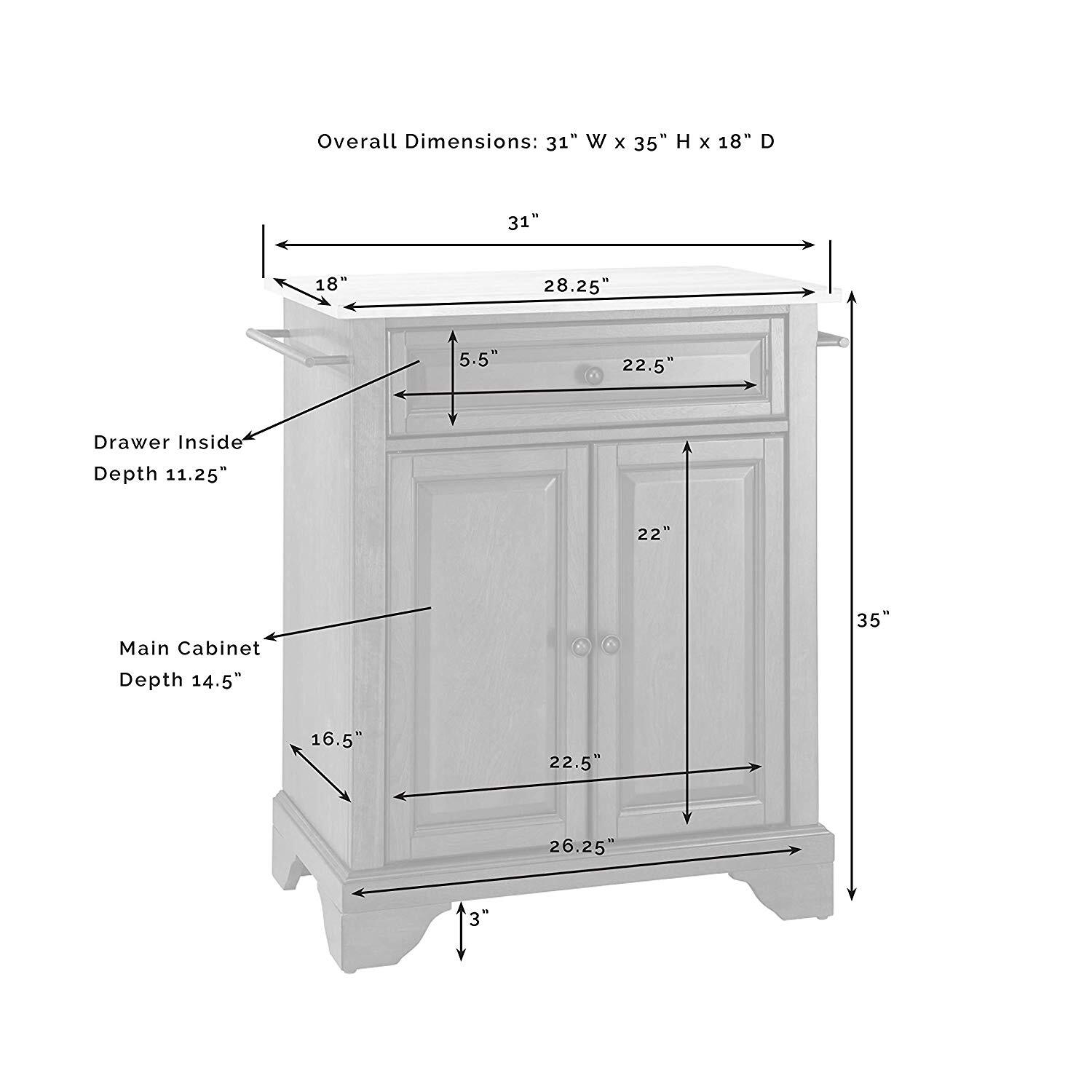 Lafayette Granite Top Portable Kitchen Island/Cart eBay