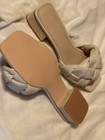 Women’s size 6.5 braided slip on sandals bone color ivory new — photo 6