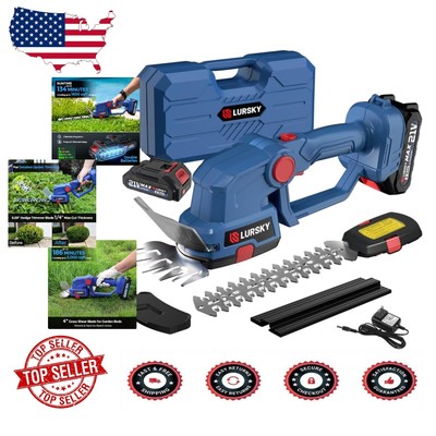 21V Battery-Powered 2-in-1 Hedge Trimmer & Grass Shear - Perfect Garden Gift