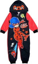 Miraculous Girls' Pajama Blanket Sleeper Sleepwear Sets Set Size 4, 6, 8, 10