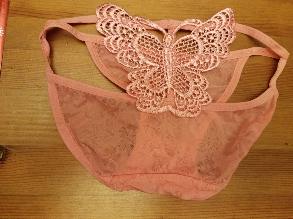 Roupa íntima feminina sexy bordada gelo seda borboleta nova sem etiquetas - Imagem 2 de 4