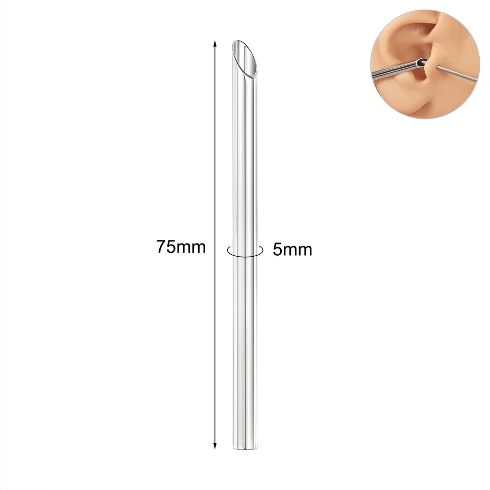 1-4pcs Piercing Needles Receiving Tubes, Stainless Steel Body Jewelry Piercing - Image 4 of 4