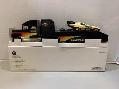 Sunoco 2000 GOLD Pro Stock Transporter w/Stock Car Limited Edition New In Box