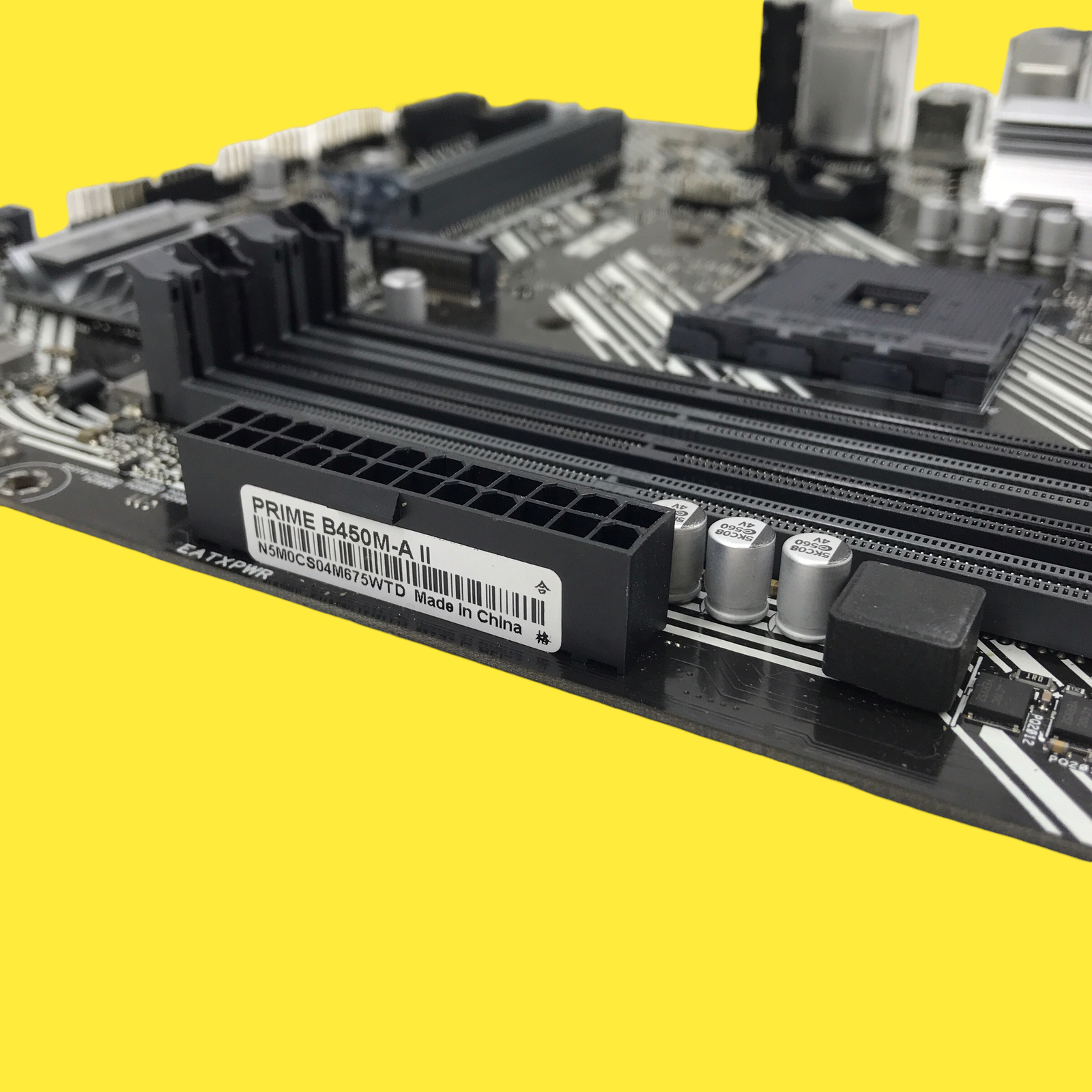 AS/IS ASUS Prime B450MA II mATX AMD Ryzen AM4 Socket Motherboard 