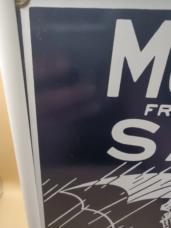 Vintage 1914 Design Morton Salt Umbrella Girl 8X12 Porcelain Enamel Framed Sign - Image 4 of 4