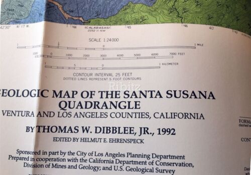 HTF Dibblee Geologic Map DF-38 SANTA SUSANA 1992 - Picture 1 of 1