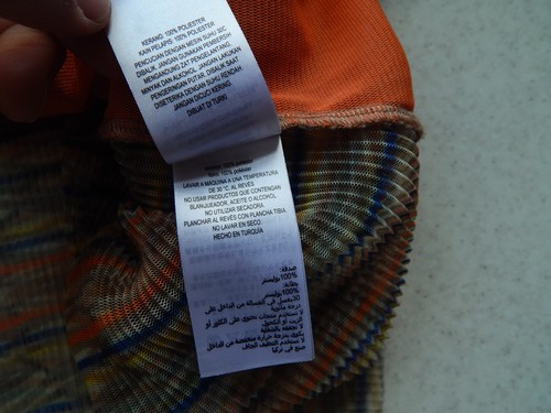 🔻 Ted Baker Damla Plissee Netz Bluse gestreift orange Gr. 3 - Bild 8 von 8