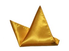 Eksel Pocket Square Yellow Silk Blend Men's