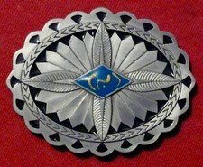 siskiyou southwest style pewter turquoise color belt buckle