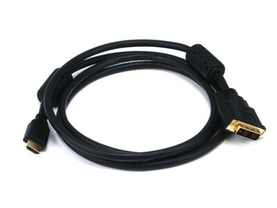 10FT High Speed HDMI Cable to DVI Adapter Cable 10ft w/ Ferrite Cores Black 2405