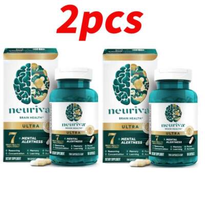 Neuriva Ultra Brain Health Mental Alertness Memory Focus 60 Capsules.2X