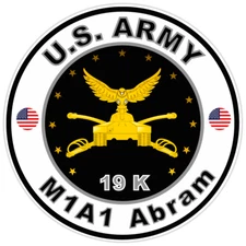 United States Army M1A1 Abram Bumper Sticker Military Soldier Decal 5"