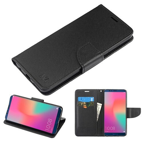 For Huawei Honor V10 Black Pattern Black Liner Myjacket Wallet Flip Case Cover For Sale Online Ebay