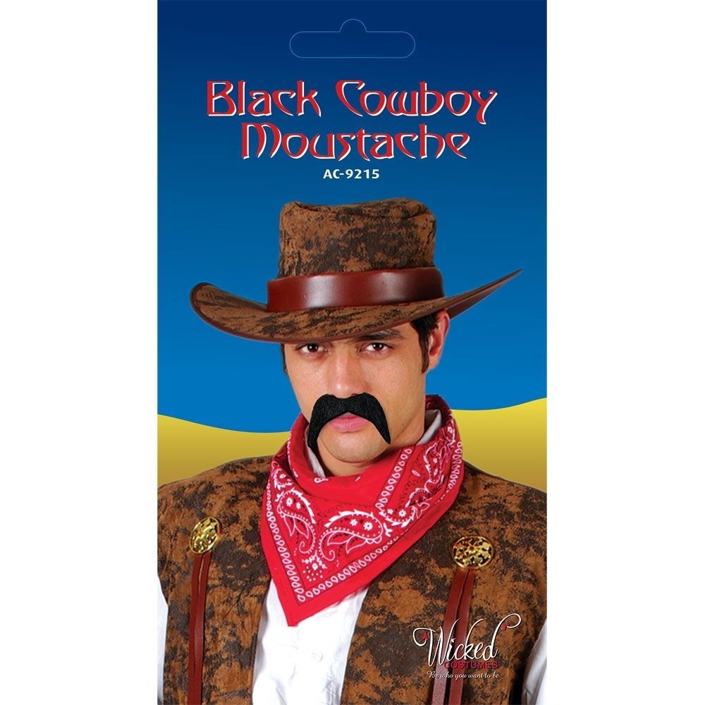 Cowboy Tash Adult Black Cowboy Tash Adult Black