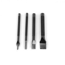 Steel Craft Punch Tools Kit Stitching Carving Working Sewing Saddle Groover 3mm