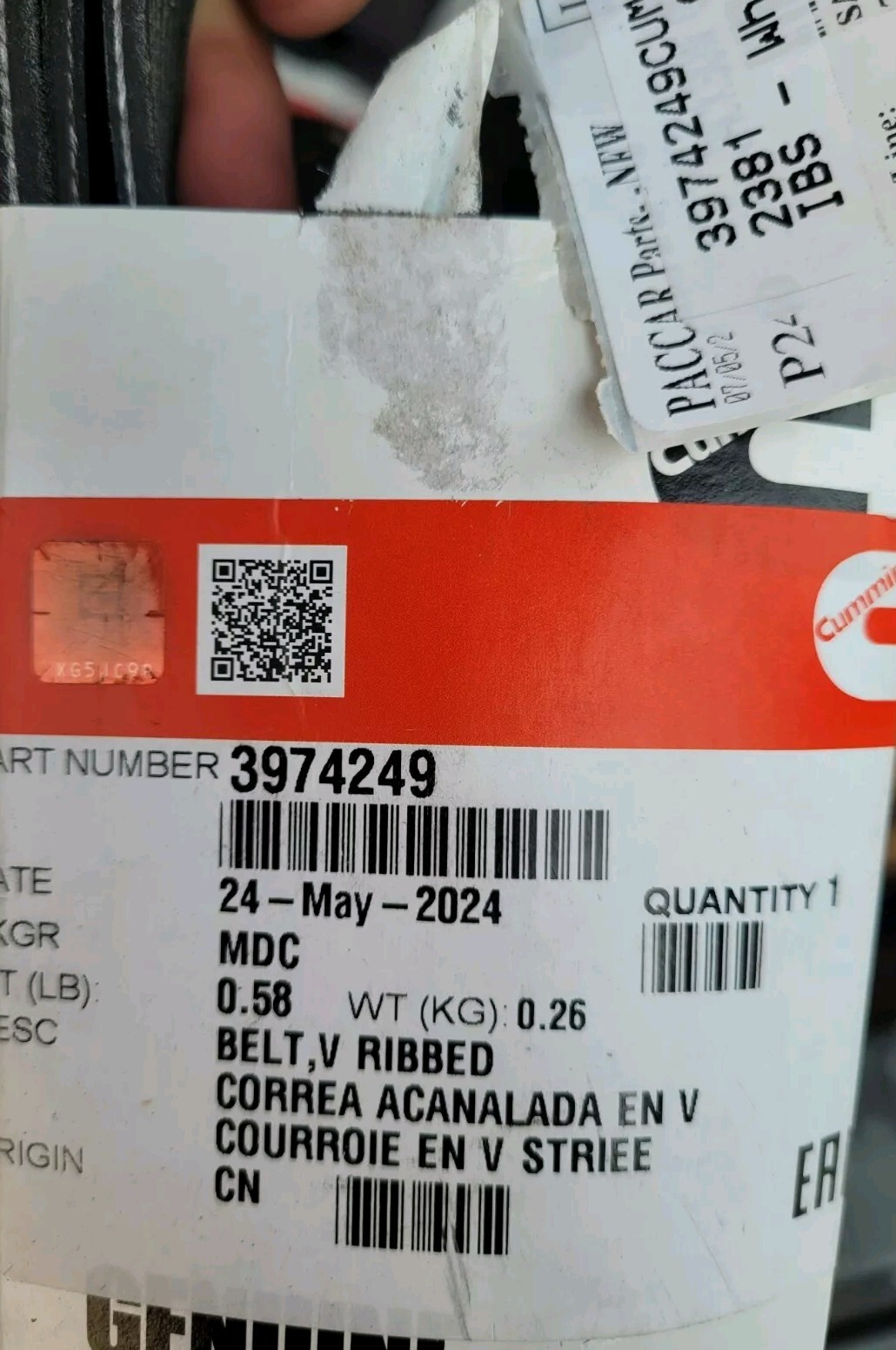 Genuine Cummins 3974249 Belt V Ribbed for sale online | eBay 