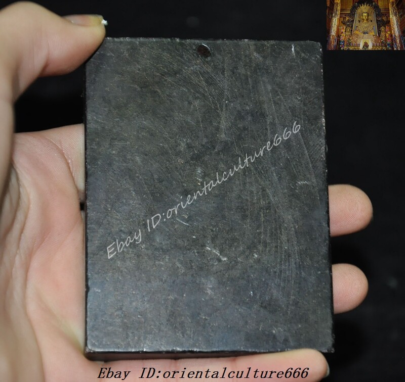 3.2'' China meteorite iron Arhat Damo Bodhidharma Dharma Buddha jade bi