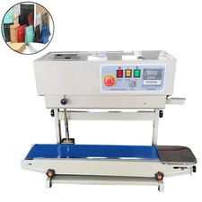 110V Auto Bag Sealing Packaging Machine Continuous Band Sealer Bag Sealer