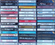 Music Cassettes Random Lot of 54: Country, Pop, Sacred, more