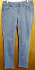 ELLE Women's Jeans 14R 36 x 32 Gray Mid Rise Skinny Hidden Layered Pocket Detail