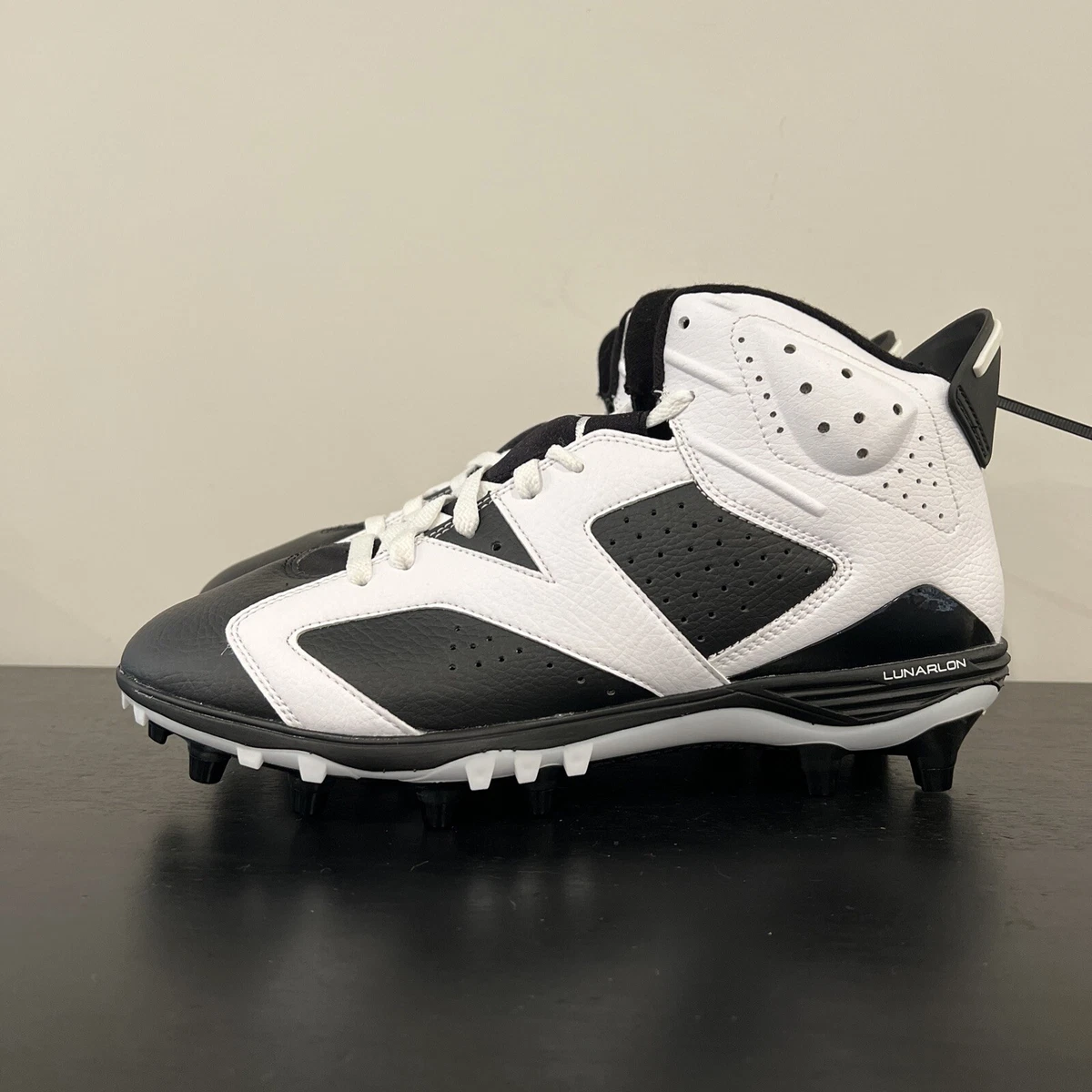 Size 10.5 Air Jordan 6 Retro TD Football Cleats OREO 645419 110