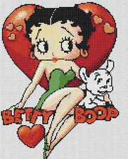 Betty Boop "Hearts" Counted Cross Stitch Chart No. 10-43 