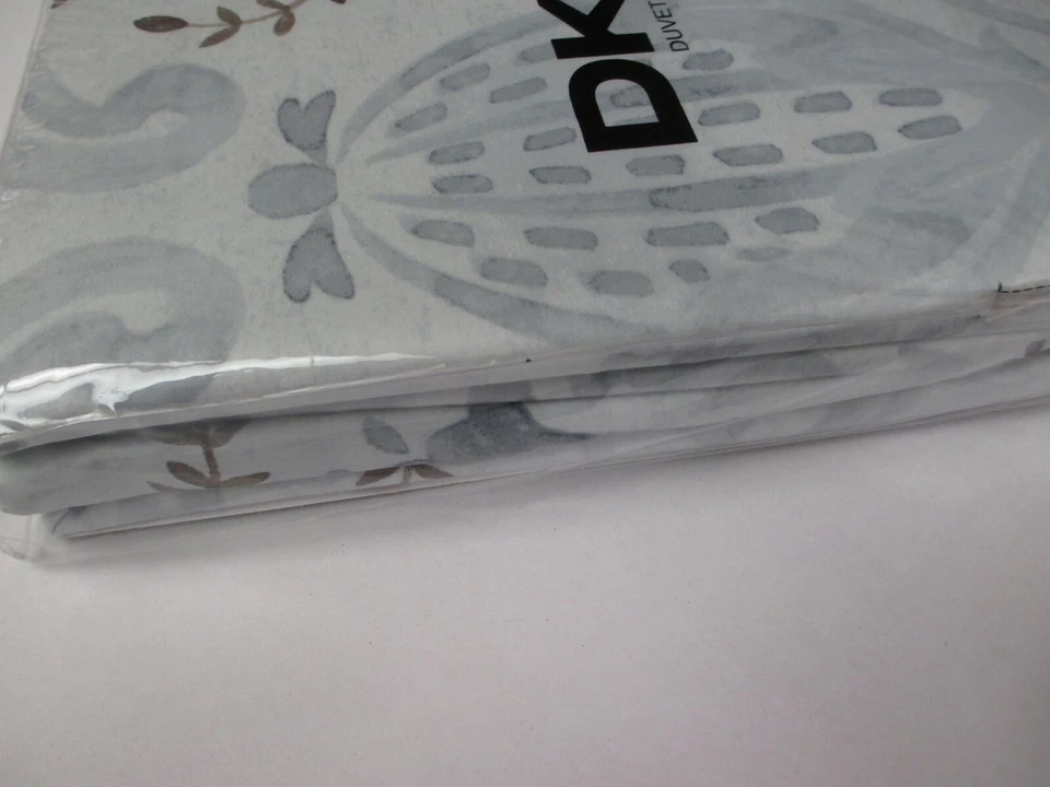 Juego de funda nórdica floral DKNY 3 piezas algodón Central Park hojas azules - King Foto 4 de 4