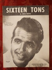 1947 Sheet Music SIXTEEN TONS Tennessee Ernie Ford Merle Travis