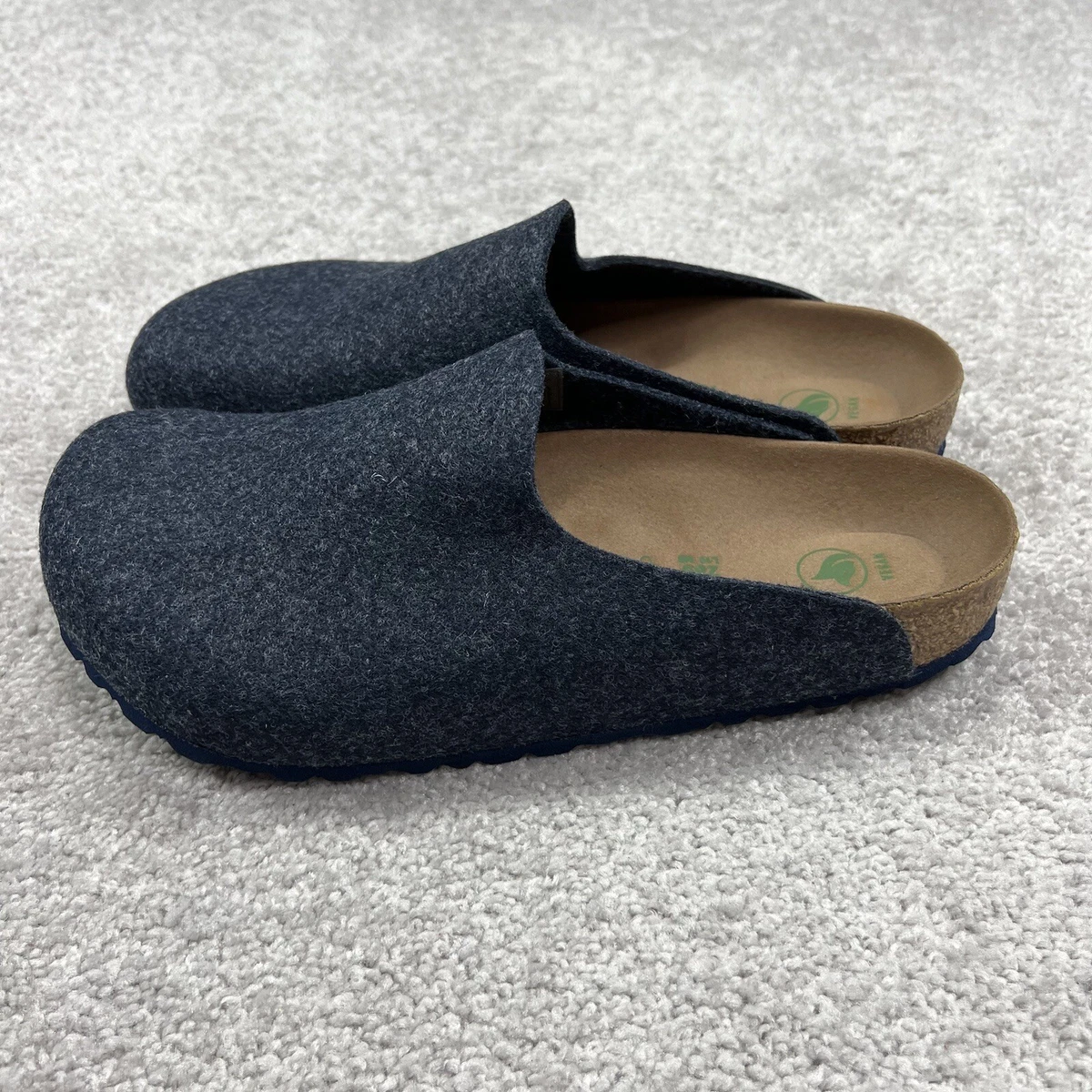 Birkenstock Amsterdam BS Vegan Wool Felt Clogs 41 W10 M8 Navy Blue Regular New