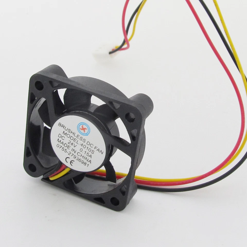 5pcs Brushless DC Cooling Fan 40x40x10mm 40mm 4010 7 blades 24V 3pin Connector - Image 2 of 4
