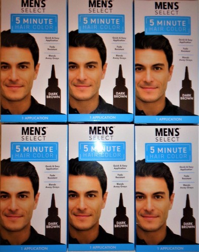 24 Pack Men's Select 5-Minute Hair Color Gel - Black Or Dark Brown, Ammonia-Free, Fast