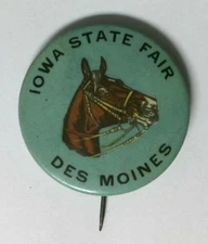 Vintage Des Moines Iowa State Fair Festival Pinback Button