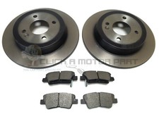 Rear 2 Brake Discs & Pads For Kia Rio Mk3 1.2 1.3 1.4 + CRDi 2012-2023