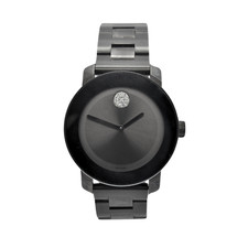 Movado BOLD Dark Blue Ceramic Grey Dial 36mm Watch MB.01.3.34.6045