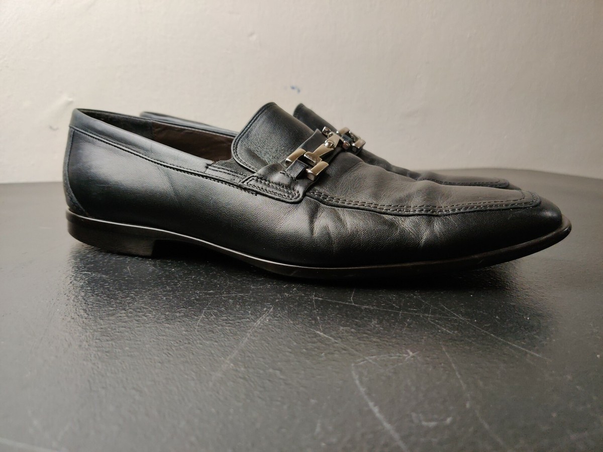 Bruno magli Black Leather Loafers with Horsebit Detail Ferraro Black – Bruno Magli main image 4