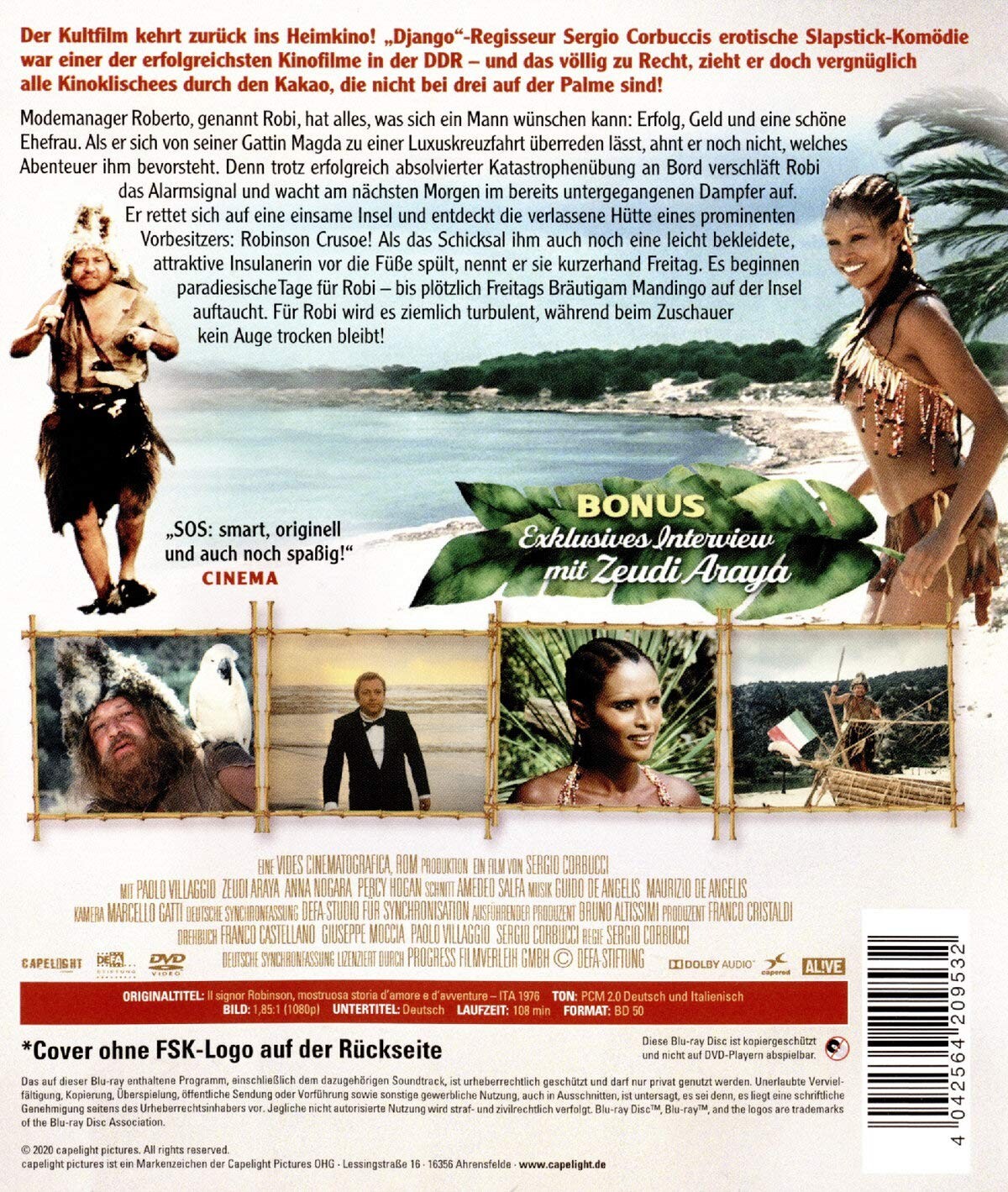 Defa Synchron Socket Robinson Jr. Paolo Villaggio Sergio Corbucci Blu-Ray New