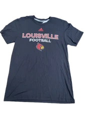 Adidas NCAA Louisville Football Performance Tee Black/Red/White DL9958 
