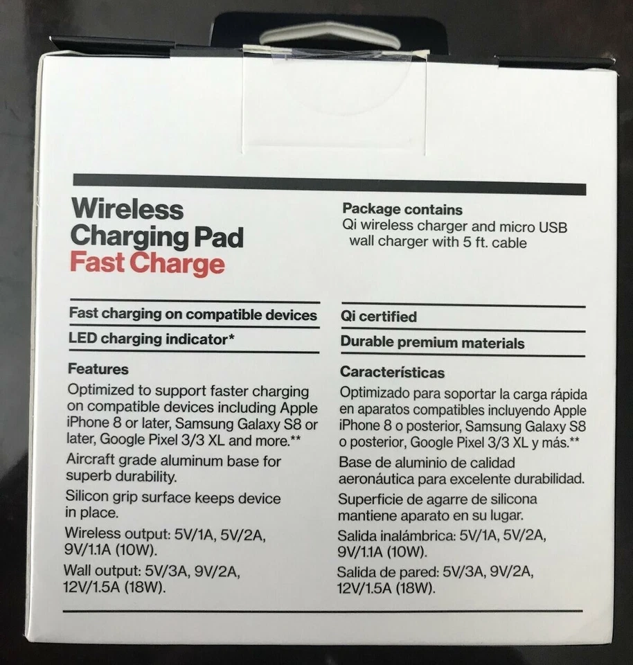 Verizon Wireless Charging Pad with Fast Charge for Galaxy S23/S22/S21/S20/S10/FE - Image 2 of 4