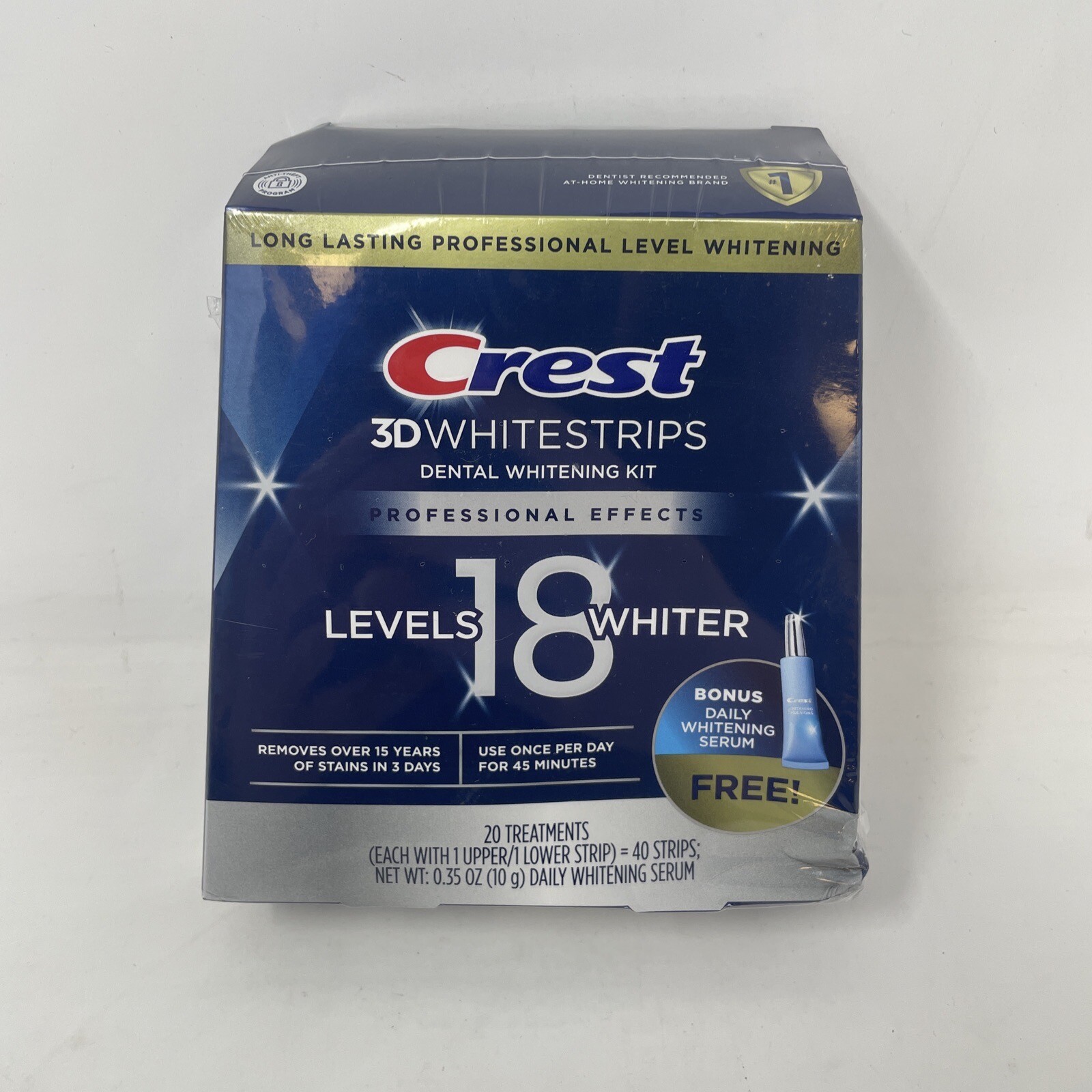 Crest 3D Whitestrips LEVELS 18 WHITER PROFESSIONAL EFFECTS eBay