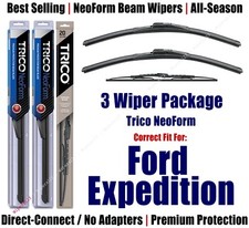3-Pack Wipers Front & Rear - NeoForm - fit 1997 Ford Expedition - 16220x2/30160