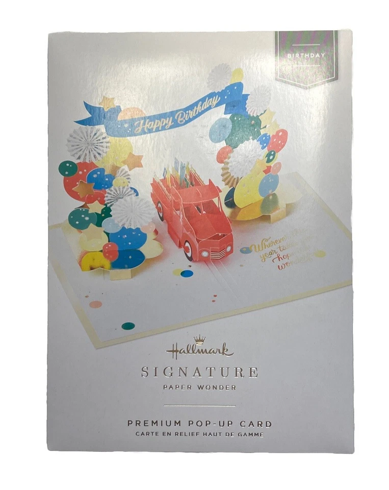 NUEVO Hallmark Signature Paper Wonder Lote de 2 Tarjetas Pop-Up 3D Divertidas Feliz Cumpleaños Foto 4 de 4