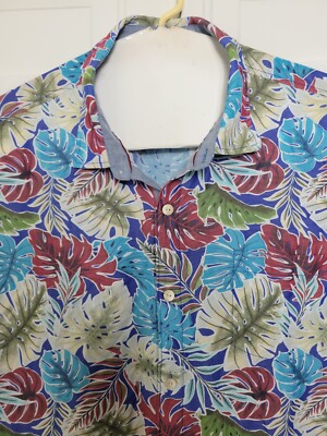 トミー様 Tommy Bahama The Coconut Point Men's Shirt 3XL Hawaiian Leaf