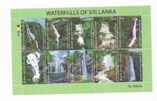 Sri Lanka 2024 Wasserfälle von Sri Lanka Kleinbogen 10v postfrisch