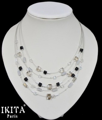 Collier Imposant Lideva Paris – Perles De Verre Et Métal – Style Tribal – Neuf