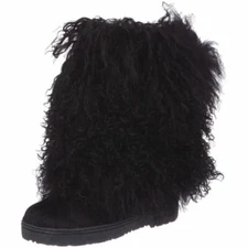 BEARPAW boots WOMEN’S BOETIS II FASHION Long fur WINTER BOOT Black or White NEW