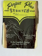 Vintage Perfect Plus Stretch Stockings W/seams Perfect Beige 10.5-11