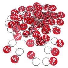 50pcs Number Identification Tags 1-50 Number With Keyring For Keys Luggage